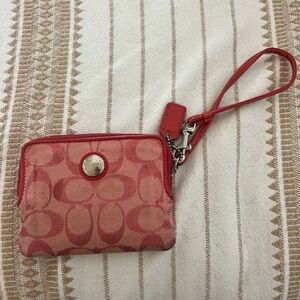 Coach Red Key & Card Holder